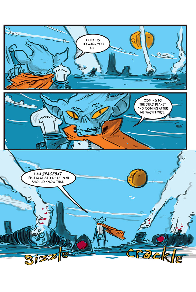 Spacebat and the Fugitives (Book One): Tacos at the End of the World - Page 2