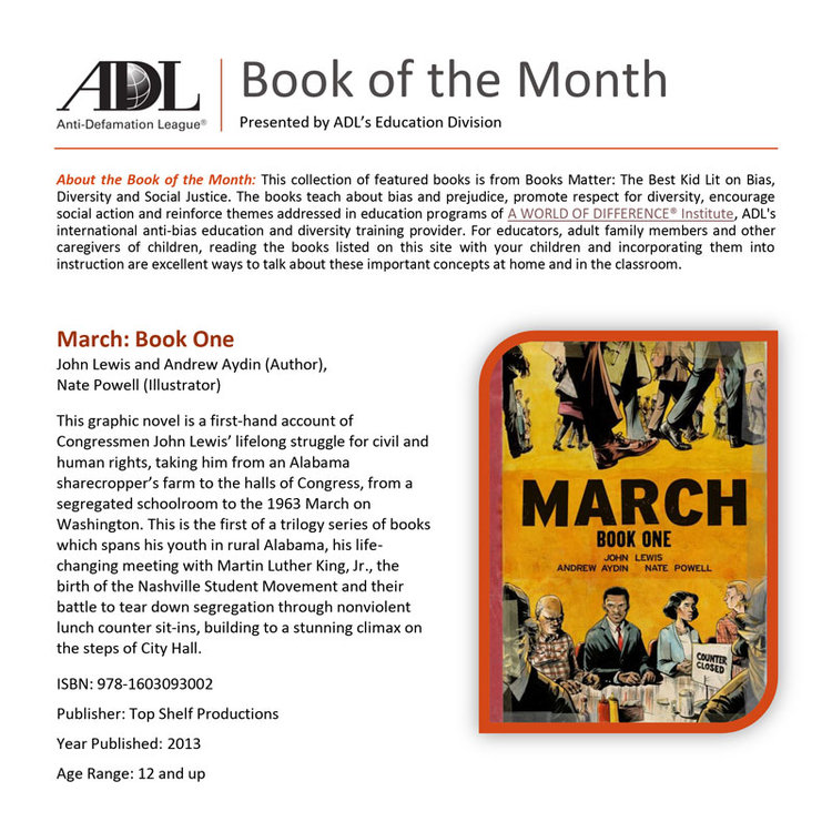 Anti-Defamation League's Book of the Month: March Book One