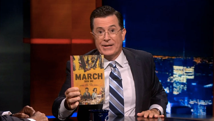 Stephen Colbert with MARCH: BOOK ONE