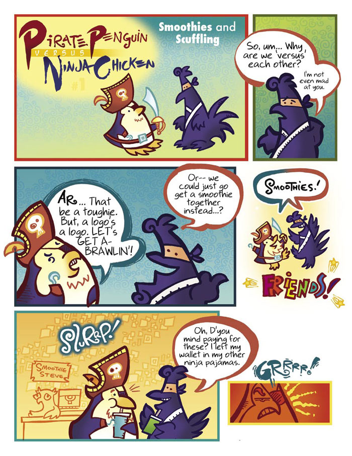 Pirate Penguin vs Ninja Chicken (Book 1): Troublems with Frenemies - Page 1