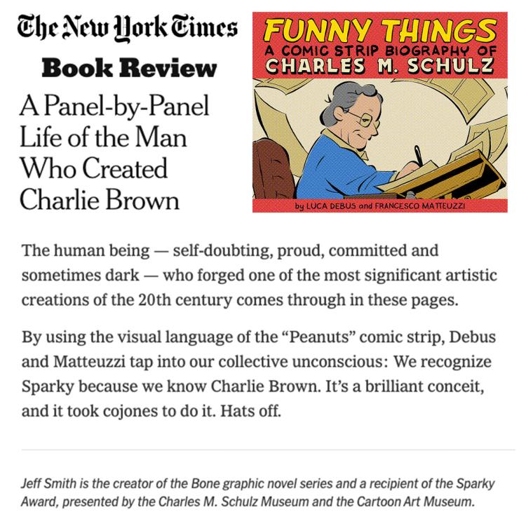 Review Funny Things: A Comic Strip Biography of Charles M. Schulz in the New York Times Book Review